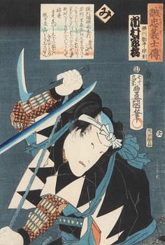 Utagawa Kunisada, a woodblock print from the series 'Seichū gishi den'.