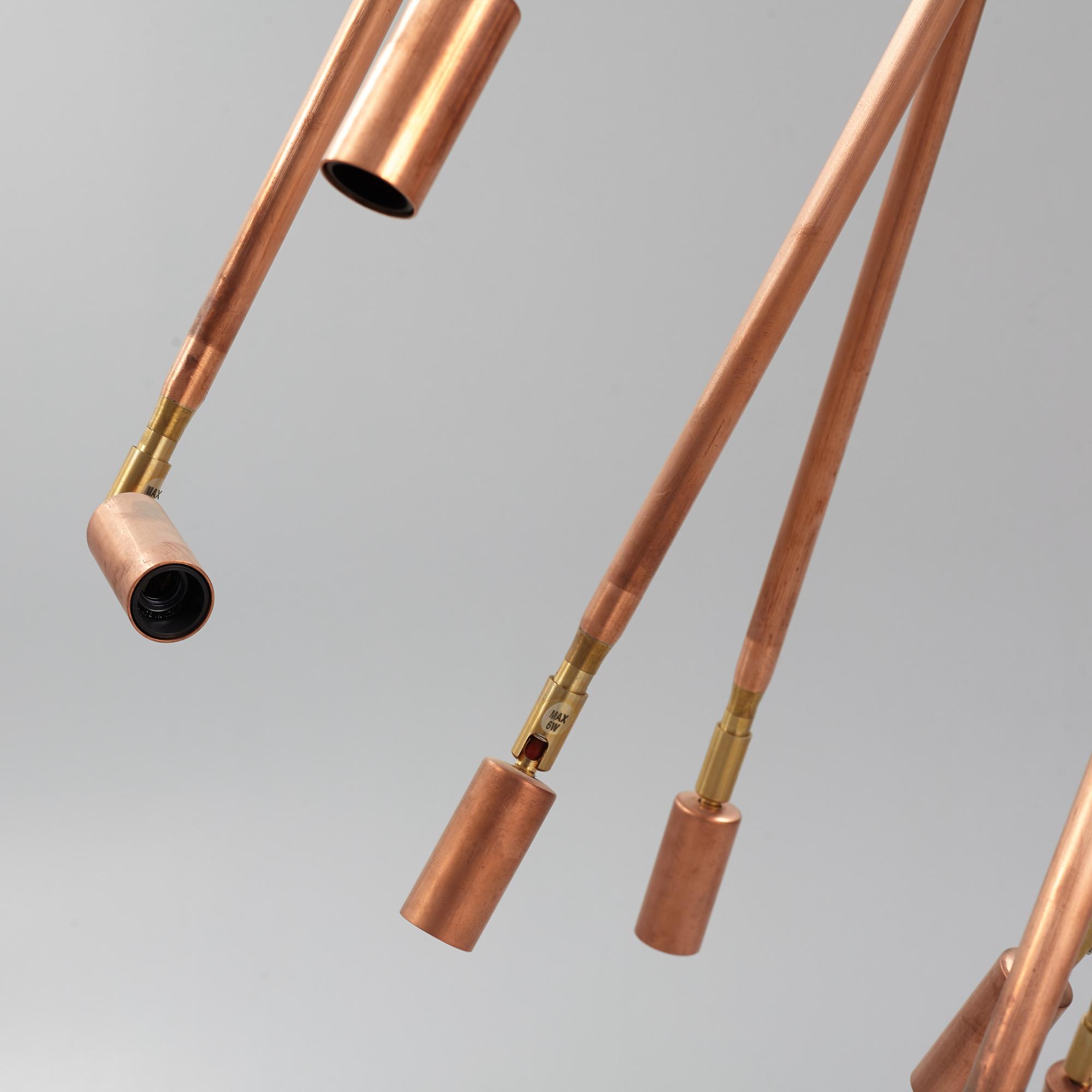 Jonas Bohlin, a 'Kvist 16' copper ceiling light, Örsjö Belysning.