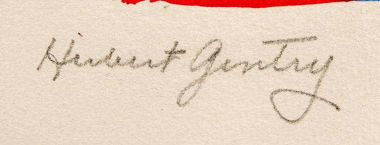 Herbert Gentry, litografi signerad och numrerad 127/200.