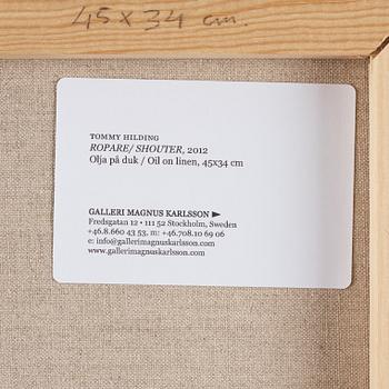 TOMMY HILDING, oil on canvas, sigend and dated 2012 on verso.