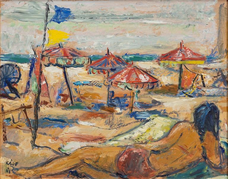 Wilhelm Kåge, På stranden.