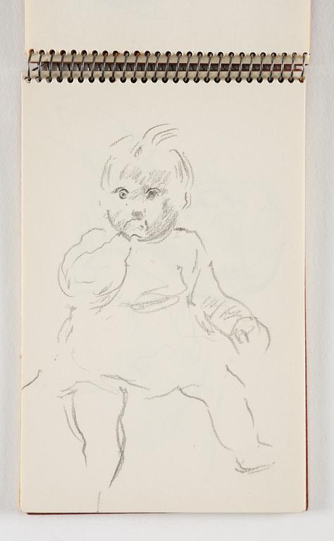 Lotte Laserstein, 10 små skissblock med teckningar.