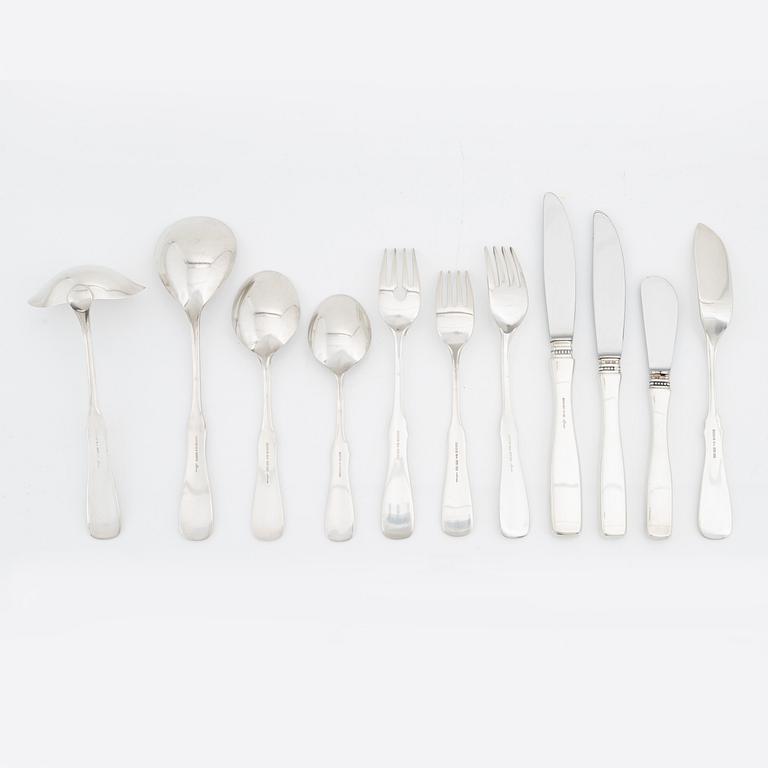 Eric Löfman, a silver cutlery, model 'Uppsala', Mema, Lidköping, some 1978 (84 pieces).
