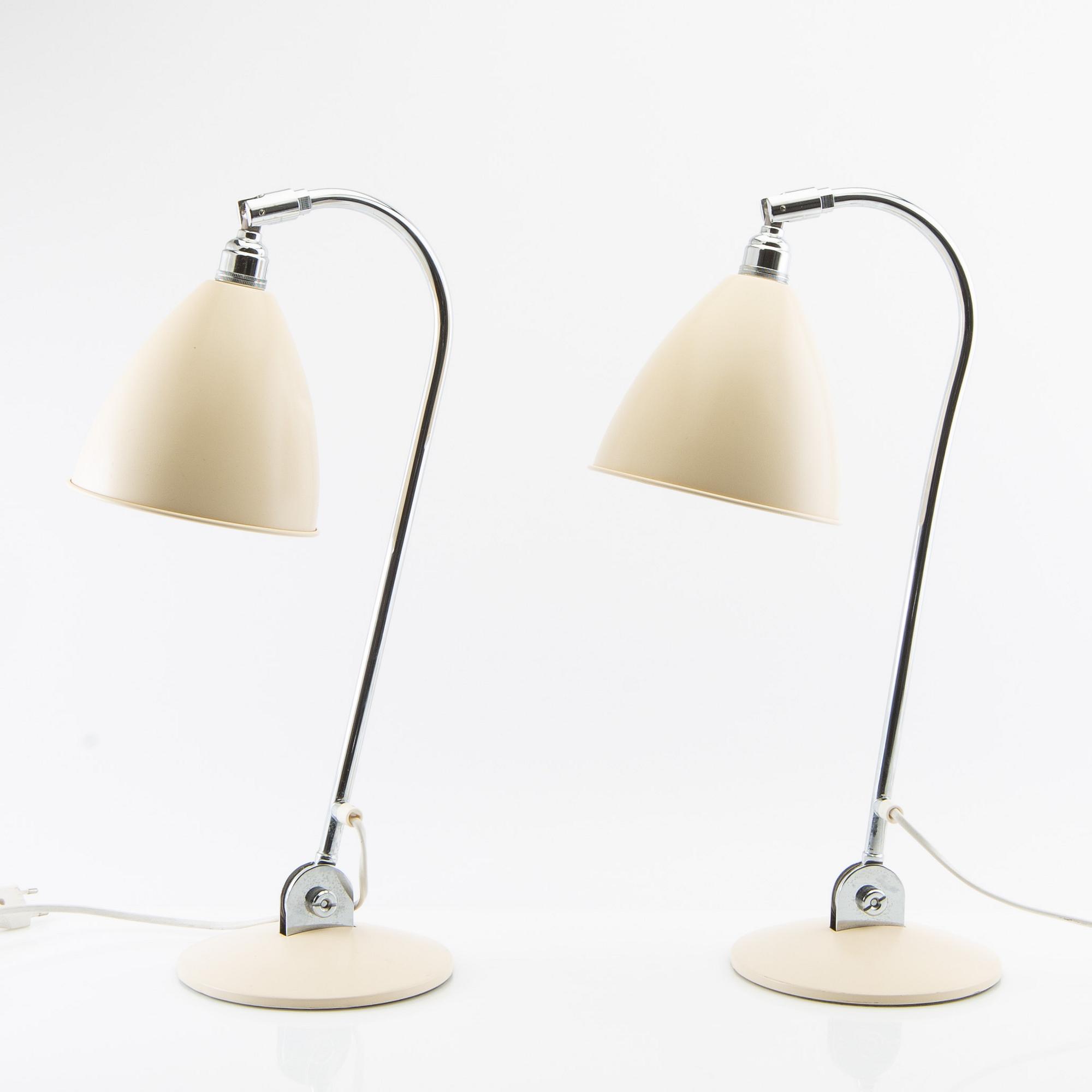 Robert Dudley table lamps, a pair of "Bestlite" for Gubi, late 20th century.