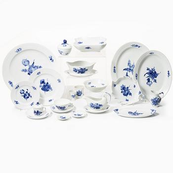 Royal Copenhagen, Dinner and coffee service, 68 pieces, porcelain, Blue Flower.