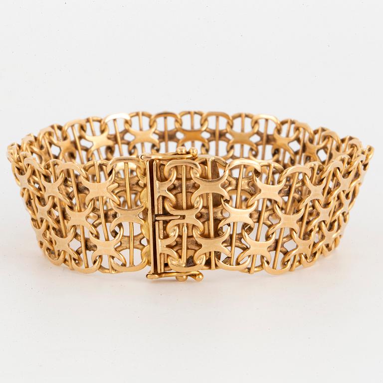 ARMBAND, X-länk, 18K guld.