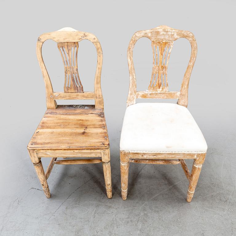 A set of five mid 19th century chairs.