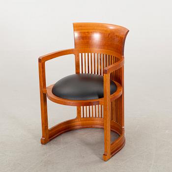 FRANK LLOYD WRIGHT, karmstol, modellnr 606 "Barrel Chair", Cassina 1986.