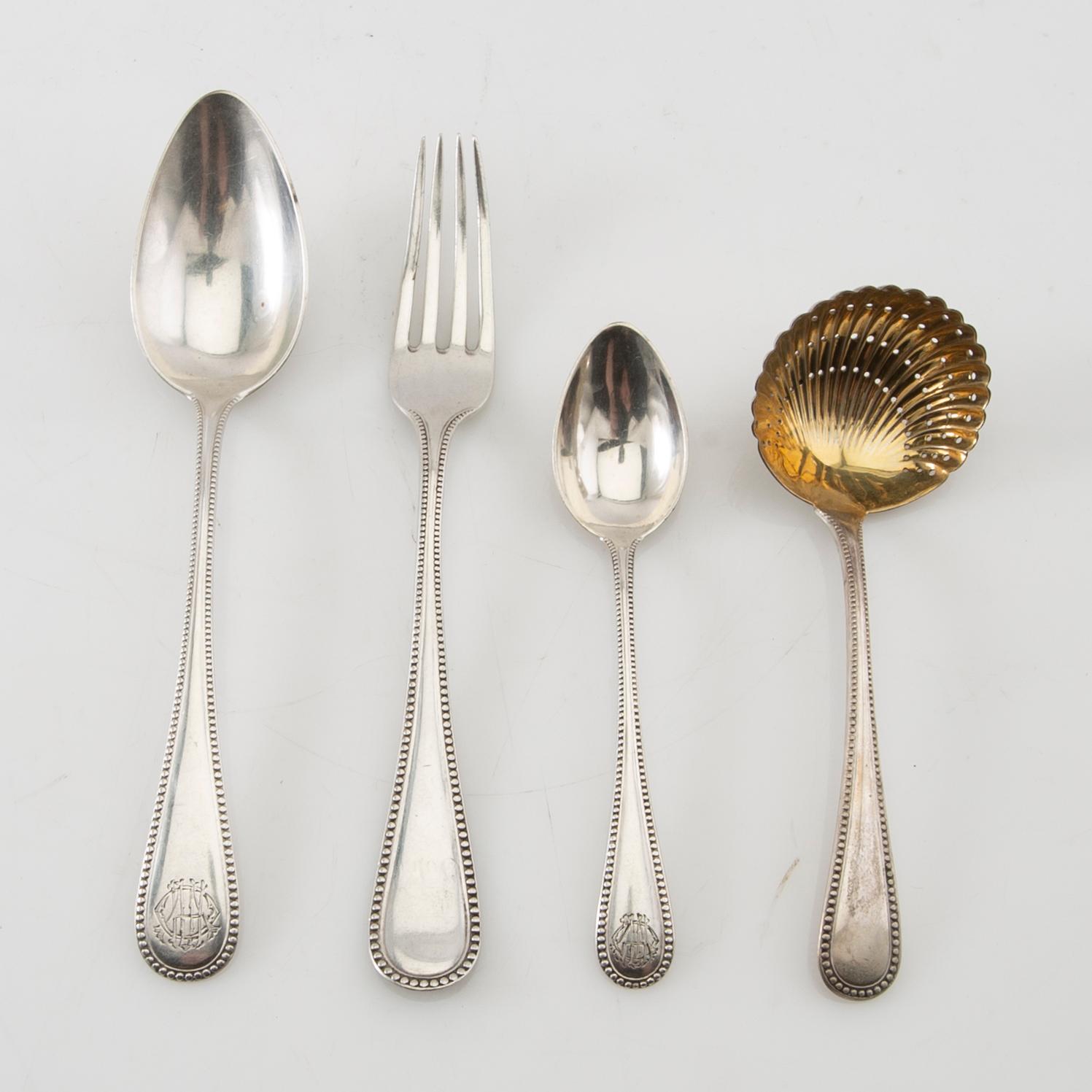 Cutlery 18 dlr silver K Andersson Stockholm 1895 (mostly).
