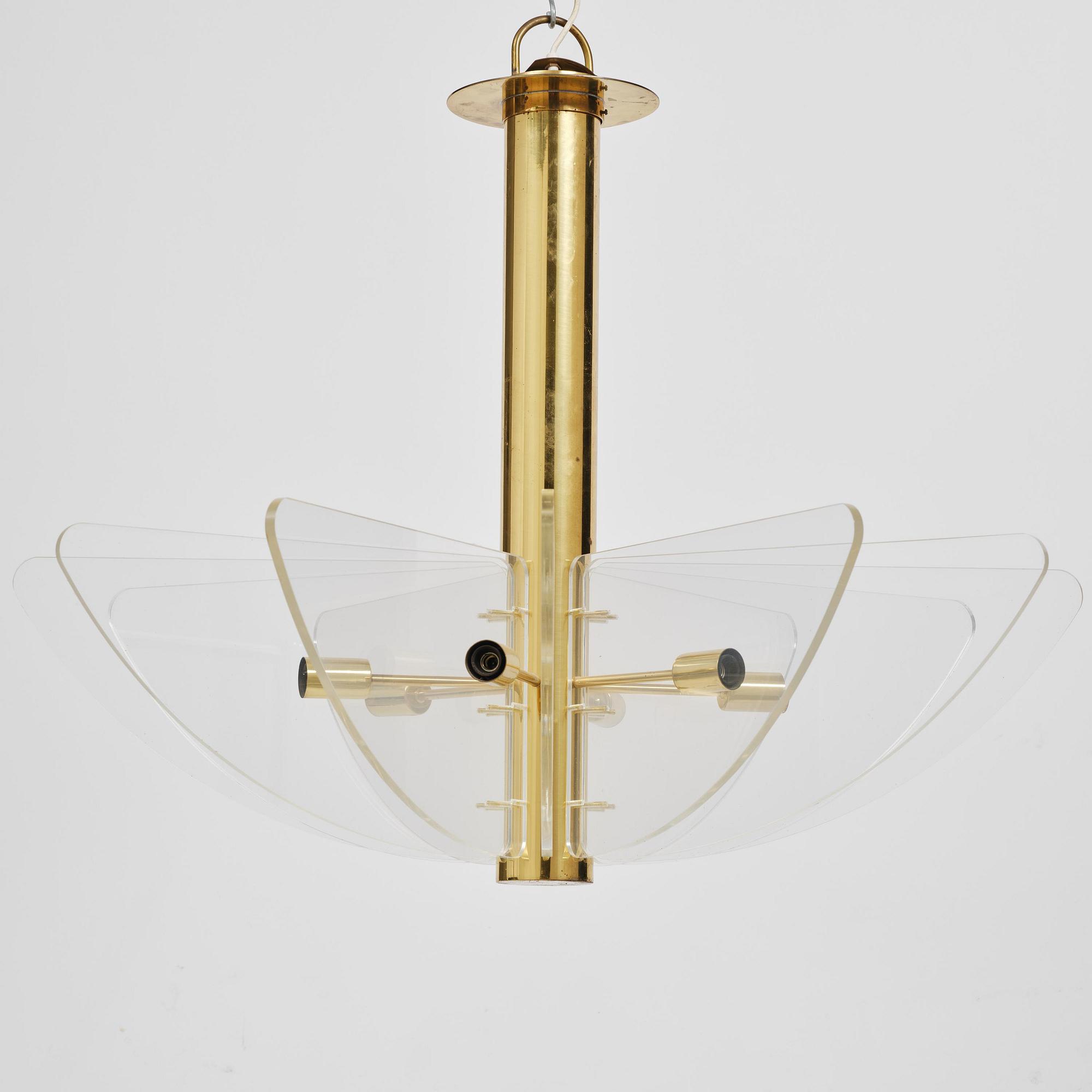Hans-Agne Jakobsson, a rare ceiling lamp model "C 2438", Hans-Agne Jakobsson AB, Markaryd, 1970s.