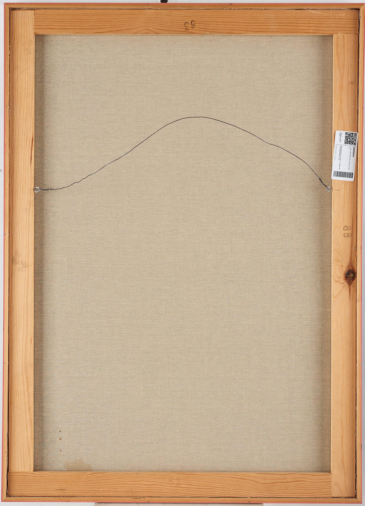 Carl Fredrik Reuterswärd, lackvarell på papper lagt på duk, signerad Reuterswärd.