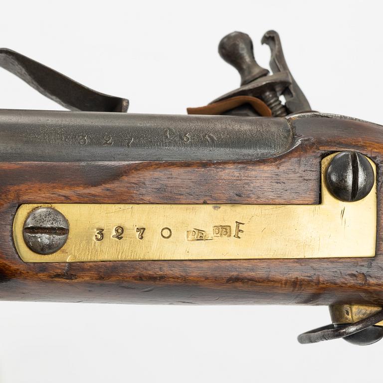 Flintlock rifle, Swedish repair model from the early 19th century.