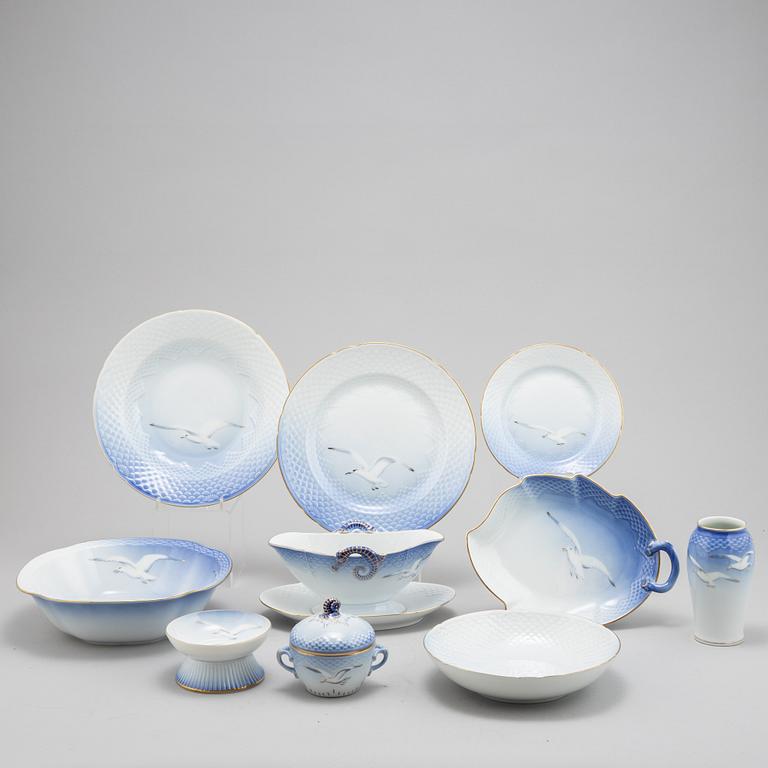 A 73 piece porcelain dinner and coffee service, 'Seagull', Bing & Brøndahl, Denmark.