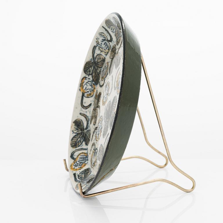 Birger Kaipiainen, tallrik, stengods, signerad Kaipainen Arabia.