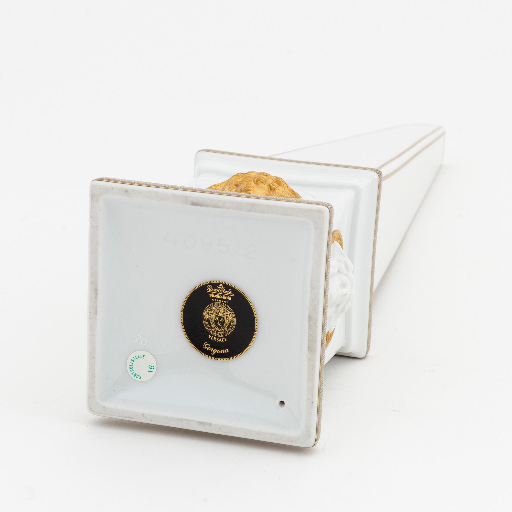 Versace, a porcelain obelisk, 'Gorgona' for Rosenthal.