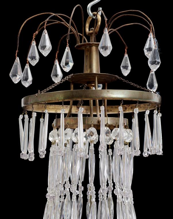 LJUSKRONA, gustaviansk stil, omkr 1800/1900. Höjd 61 cm.