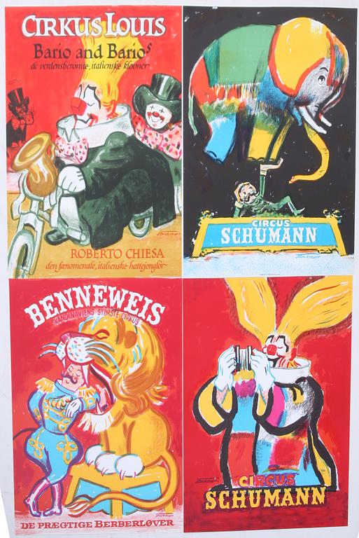 CIRKUSAFFISCHER, 4 st, Erik Stockmarr.