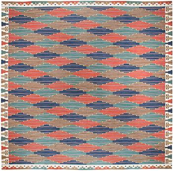 Märta Måås-Fjetterström, CARPET. "Blå heden". Flat weave (rölakan). 576,5 x 569 cm. Signed AB MMF.