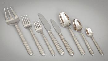 BESTICKUPPSÄTTNING, rostfritt stål, 73 delar, "Bernadotte Design". 1900-talets andra hälft.