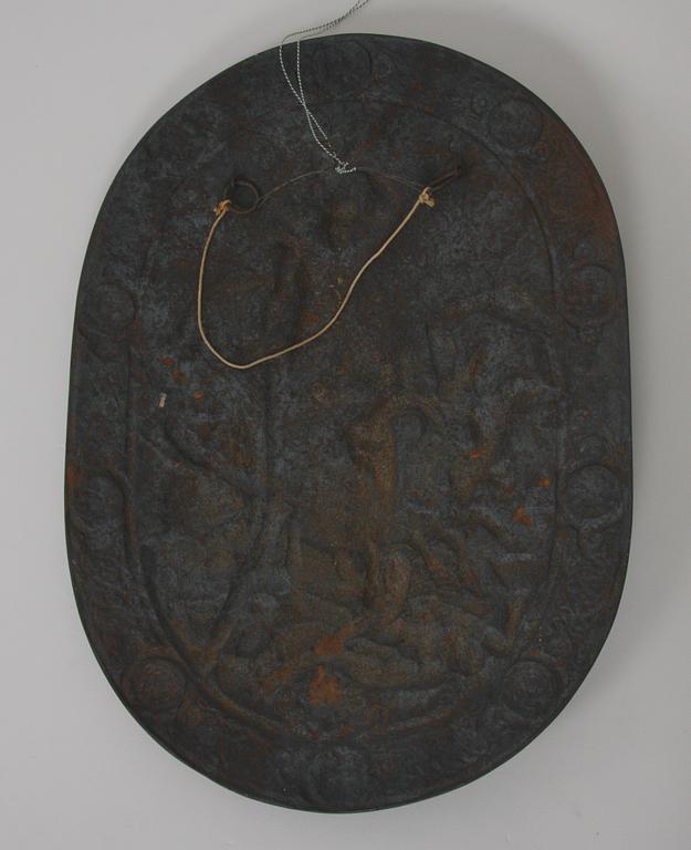 DEKORSKÖLD, gjutjärn, sign G.E. 1890.