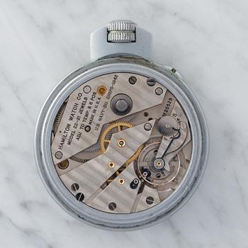 HAMILTON, Lancaster, PA., U.S.A. Chronometer, däcksur, 70 mm,