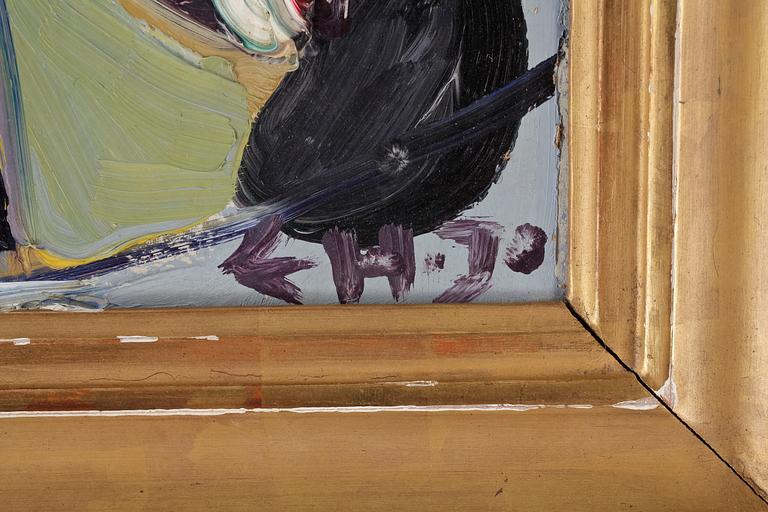 ERIK HARRY JOHANNESSEN, olja på pannå, signerad och daterad 1957.