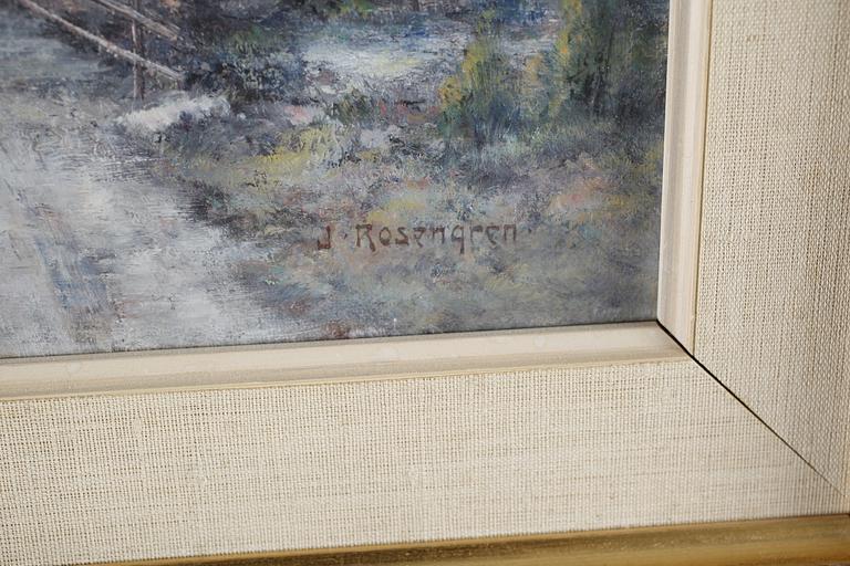 JEAN ROSENGREN, 2 st, olja på duk, signerade.