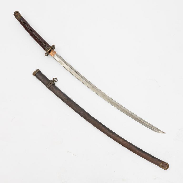 A Japanese sword, 20th century mounting.