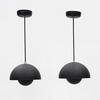 Verner Panton, a pair of VP1 'flowerpot' pendant lamps from &tradition.