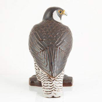 Lisa Larson, two figurines, 'Kungsörn' and 'Pilgrimsfalk', for Nordiska Kompaniet in cooperation with WWF, Gustavsberg.
