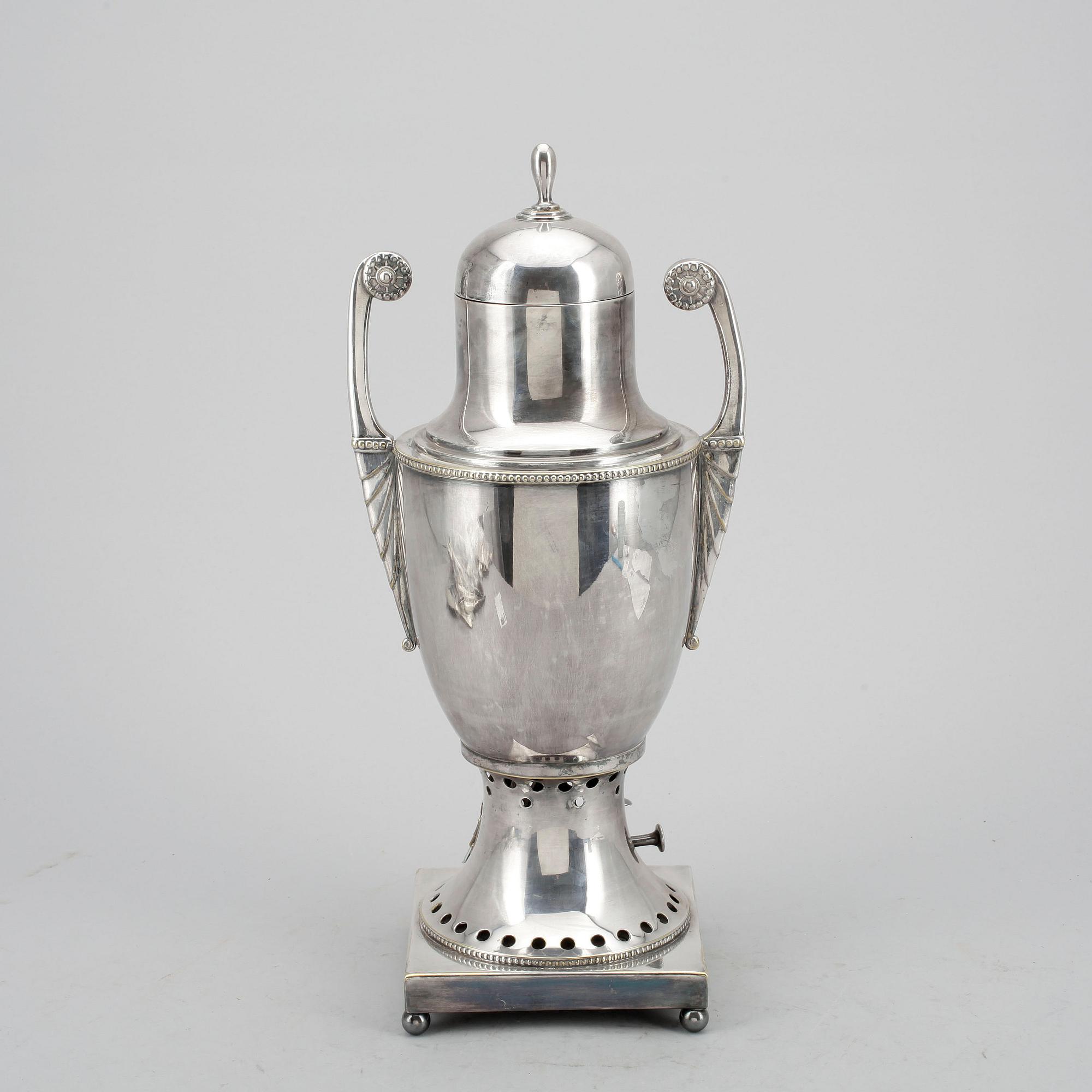 SAMOVAR, vitmetall, Ryssland, 1800-tal.