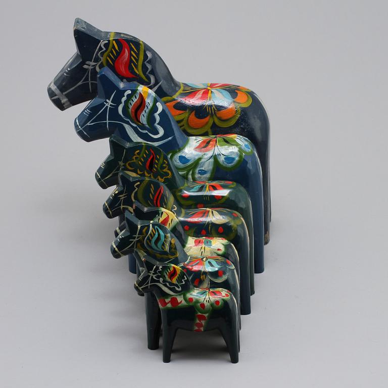 DALAHÄSTAR, 7 st, 1900-talets andra hälft.