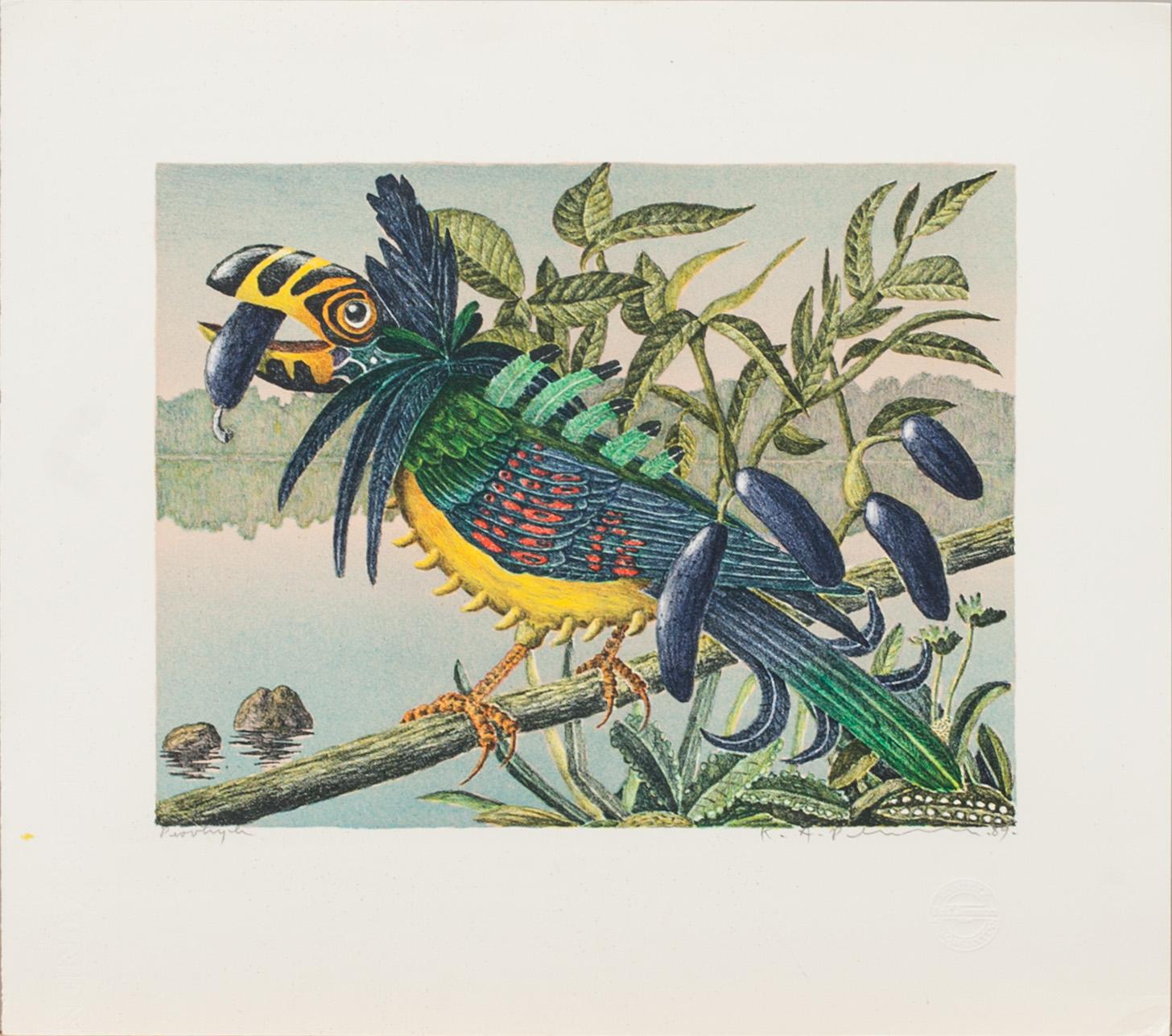 KARL AXEL PEHRSON, färglitografi, signerad, numrerad provtryck och daterad 89.