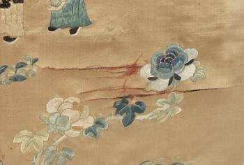 Embroidery, silk, China, circa 1900.