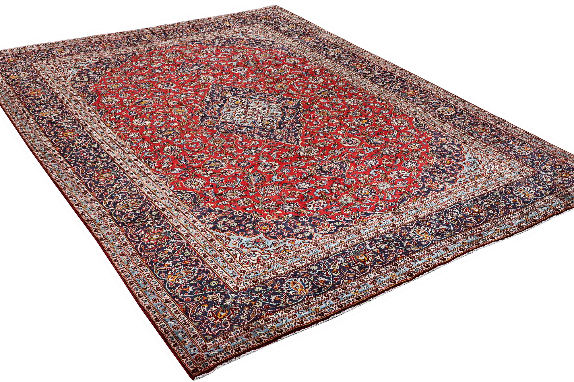 A carpet, Kashan, ca 357 x 287 cm.