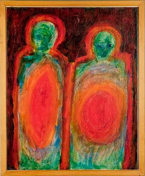 CHRISTER VON ROSEN, akryl, uppfodrad, sign och dat 10.9.86.