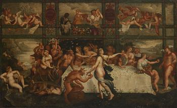 392. Giulio Romano After, Wedding feast of Cupid and Psyche.