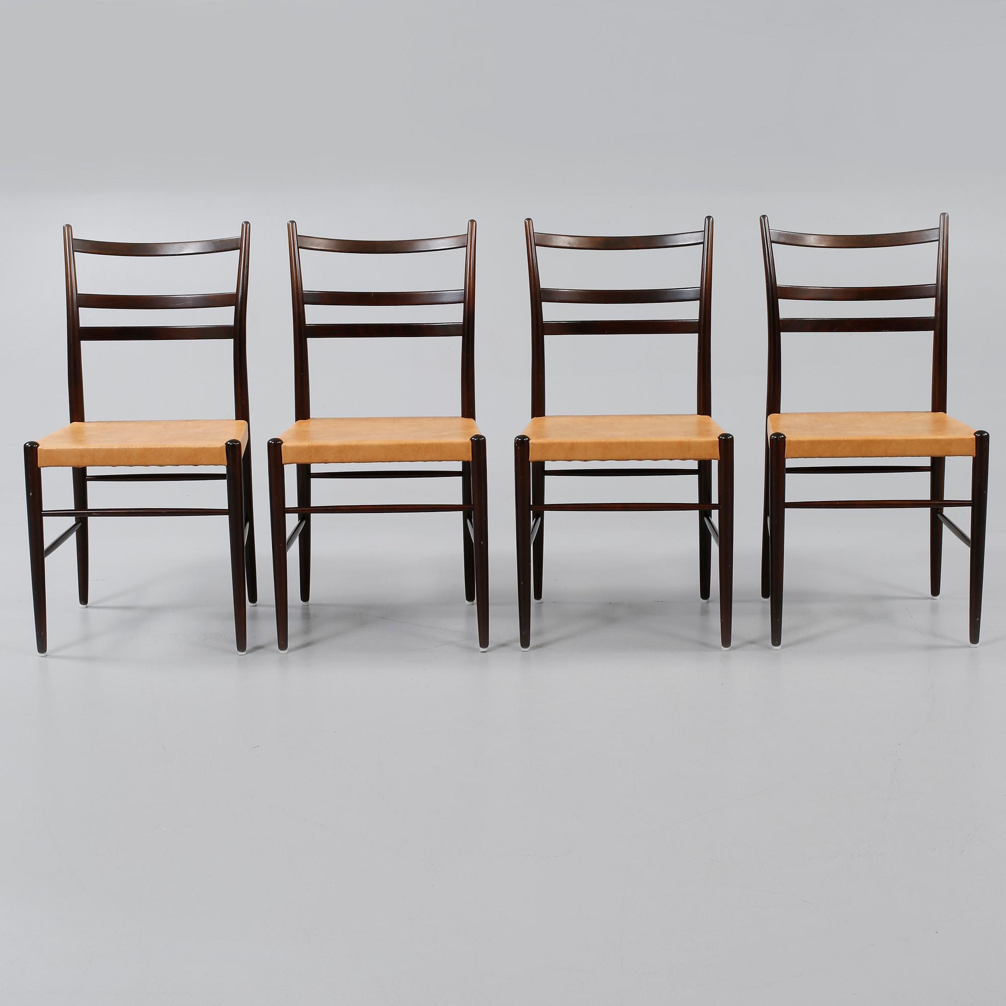 STOLAR, 4 stycken, "Gracell", Yngve Ekström, Gemla möbelfabrik, 1900-talets andra hälft.