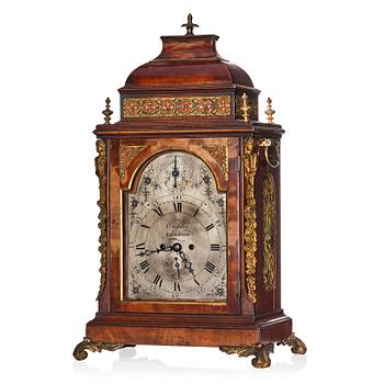 112. A George III brass mounted mahogany bracket clock by James Crossley (1776-1818) London, circa 1780.