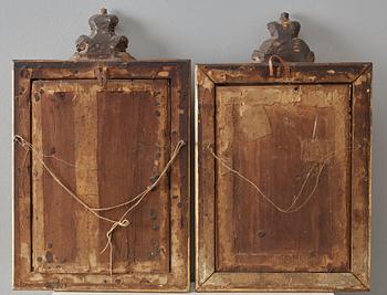 A pair of Gustavian late 18th century frames.