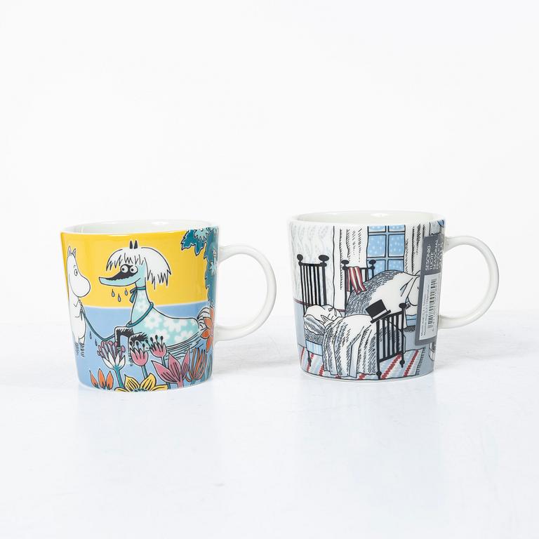 Arabia, ten Moomin mugs, Finland, 2002-2013.