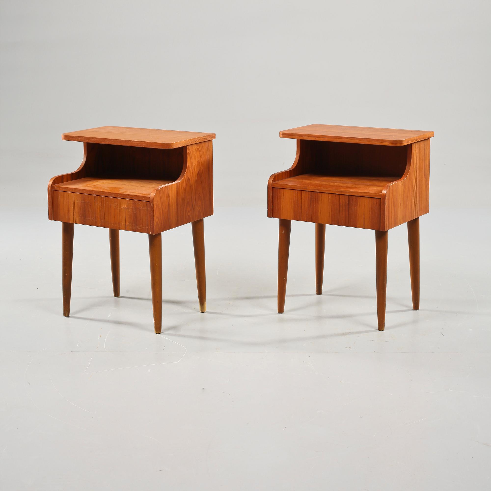 SÄNGBORD, ett par, Sverige, 1950/1960-tal.