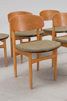 A set of six of model 122 chairs by Børge Mogensen, Denmark.
