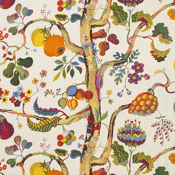 Josef Frank, gardiner, ett par, "Vegetable Tree", Firma Svenskt Tenn.