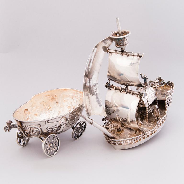 SKRIN/ BORDSDEKORATION, sterling silver, engelska importstämplar London 1911.