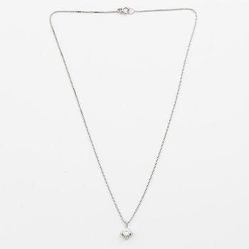 Collier 18K vitguld med rund briljantslipad diamant 0.75 ct.