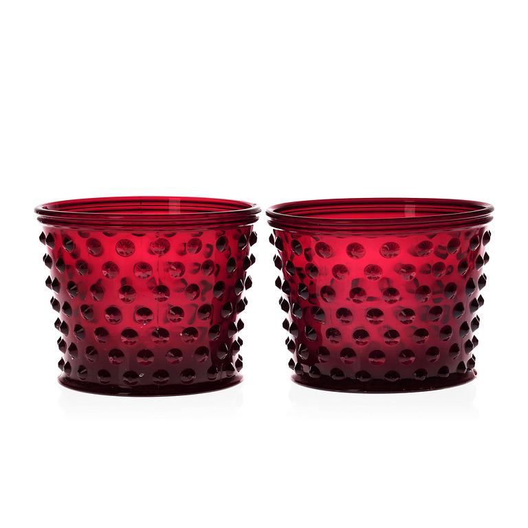 JOSEF FRANK, ytterfoder, ett par "Hortus", Reijmyre Glasbruk för Firma Svenskt Tenn.