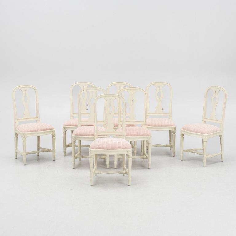 A set of eight chairs, "Hallunda", IKEA's 18th-century series, 1990s.