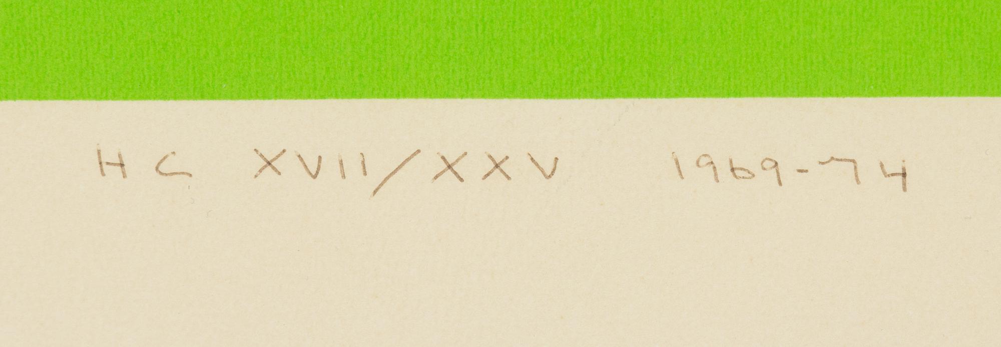 Olle Bærtling, silkscreen in colours, 1969-74, signerad HC XVII/XXV.