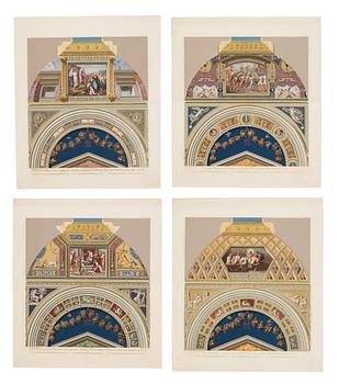 797. Giovanni Ottaviani, Four scenes from cloister vaults in the Raphael Loggias in the Vatican.